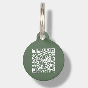 Placa Para Mascotas Código QR del Personalizado de sabios Buscar eti
