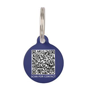 Placa Para Mascotas Código QR escaneado Info sin contacto de la marina