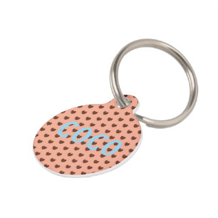 Placa Para Mascotas Coffee Heart