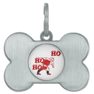 Placa Para Mascotas Colección Fuerte Santa Ho Ho Ho Ho