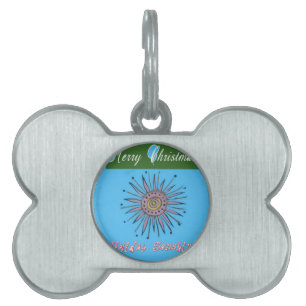 Placa Para Mascotas Colección Sunshine de feriado navideño