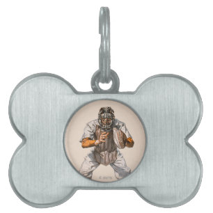 Placa Para Mascotas Colector del béisbol