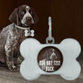 Placa Para Mascotas Collage de fotos vintage personalizadas