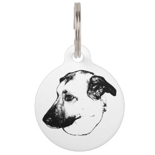 Placa Para Mascotas Collar Artístico, ID de Mascota Nítida