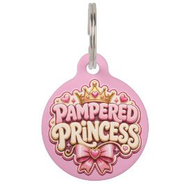 Placa Para Mascotas Collar de identificación para perro rosa lindo Pri