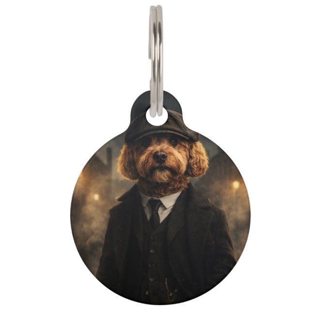 Placa Para Mascotas Collar para perro Cockapoo Peaky Blinders | Estilo (Anverso)