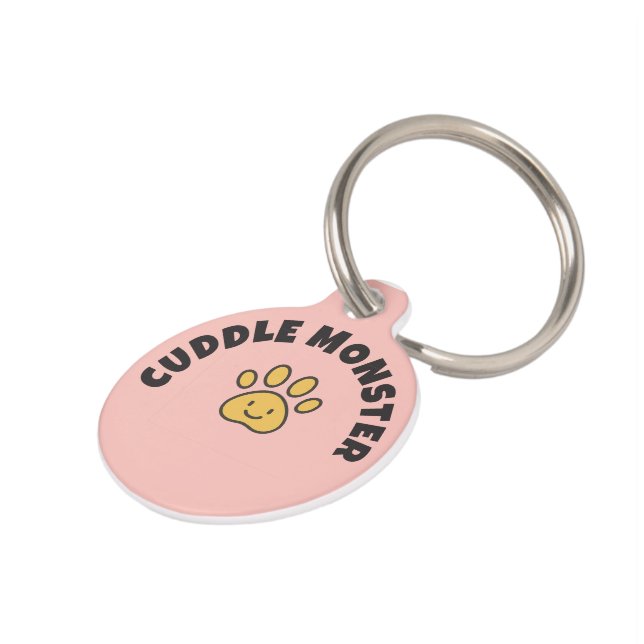 Placa Para Mascotas Collar personalizado para mascotas – “Monstruo de  (Lateral)