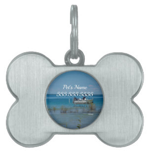 Placa Para Mascotas Colocado En La Etiqueta De Identificación De Masco