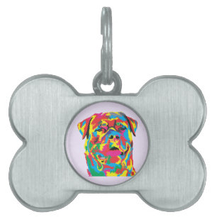 Placa Para Mascotas color rottweiler