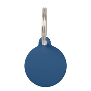Placa Para Mascotas Color sólido azul noble de Mónaco