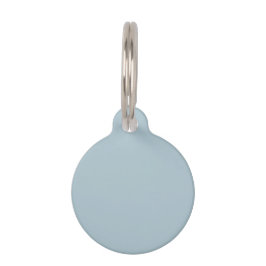 Placa Para Mascotas Color sólido azul pastel | Clásica | Elegante