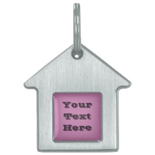 Placa Para Mascotas Color sólido de la estación de primavera rosa mage