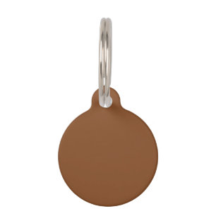 Placa Para Mascotas Color sólido del café de caramelo