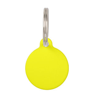 Placa Para Mascotas Color sólido neón amarillo