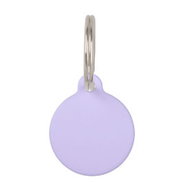 Placa Para Mascotas Color sólido pastel Lilac | Clásica | Elegante