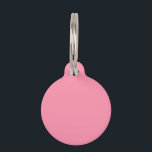 Placa Para Mascotas Color sólido rosa Baker-Miller<br><div class="desc">Color sólido rosa Baker-Miller</div>