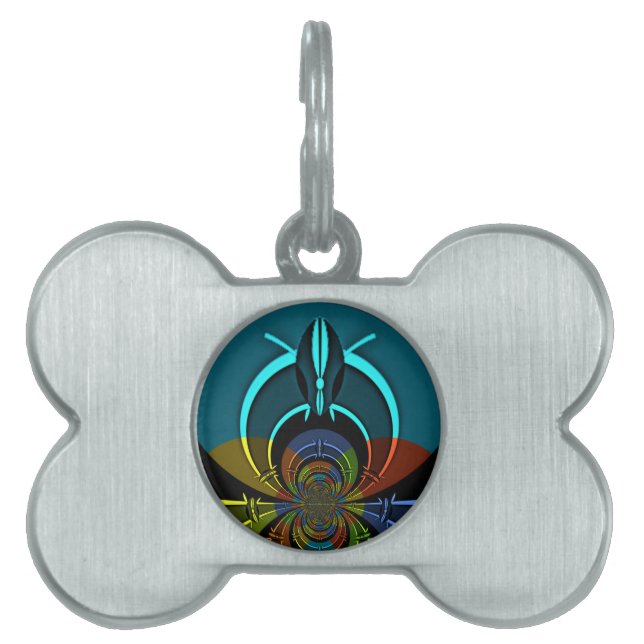 Placa Para Mascotas Colores masái Hakuna Matata (Frente)