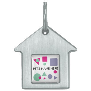 Placa Para Mascotas Colores vintage de los años 80 salpican a chica de