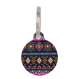 Placa Para Mascotas Colorido azteca