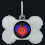 Placa Para Mascotas COLORIDOS COLORES, naranja azul rojo<br><div class="desc">Corazón colorido y vibrante para los perros</div>