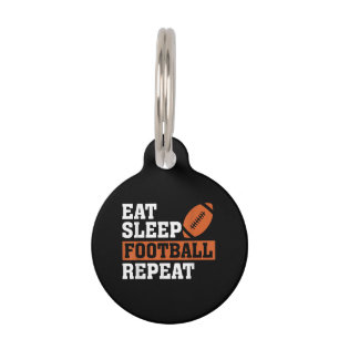 Placa Para Mascotas Come Fútbol Dormir Repetir Impresionante Amar Fútb