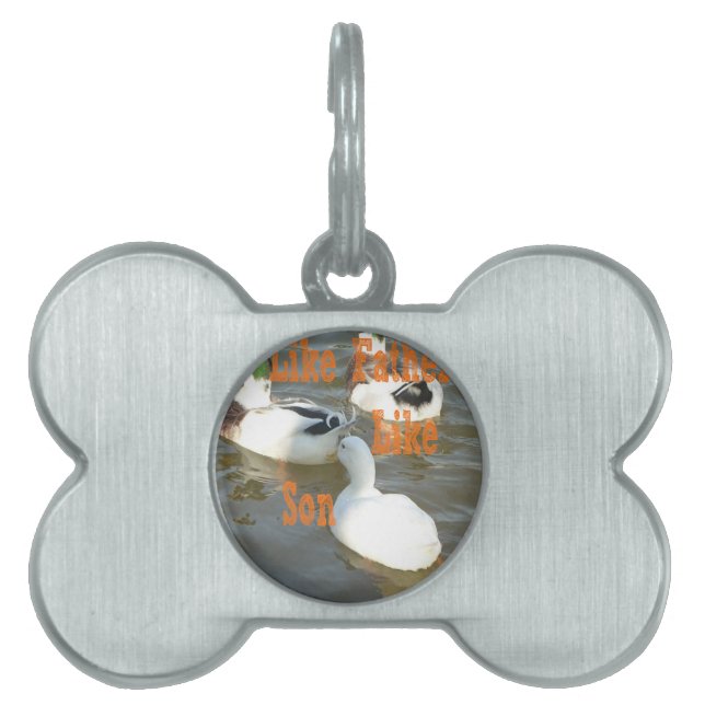 Placa Para Mascotas Como Padre Como Hijo. (Frente)