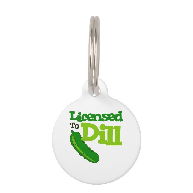 Placa Para Mascotas Con Licencia Para Dill (Anverso)
