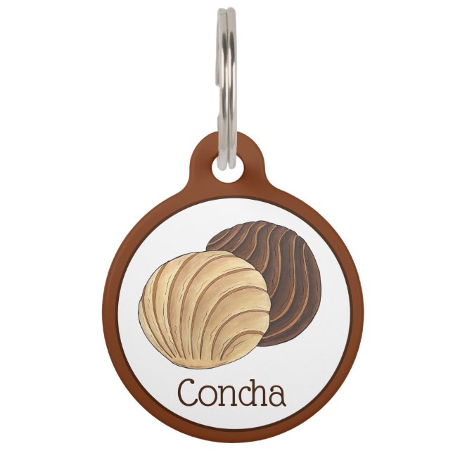 Placa Para Mascotas Conchas Mexicanas Pan Dulce Sweet Bread Panadería (Anverso)