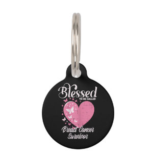 Placa Para Mascotas Conciencia Cristiana Superviviente de Cáncer de Se