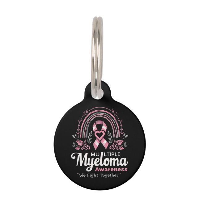 Placa Para Mascotas Conciencia sobre mieloma múltiple luchamos juntos (Anverso)