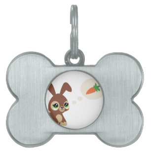 Placa Para Mascotas conejo de Pascua
