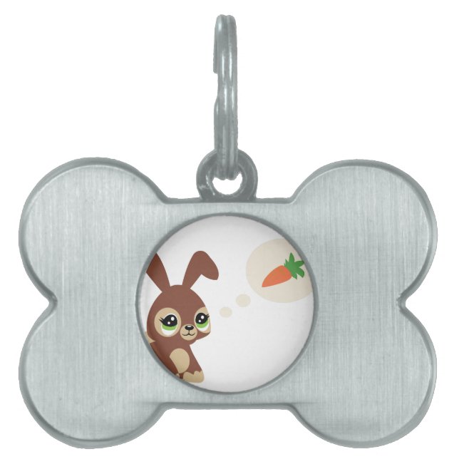 Placa Para Mascotas conejo de Pascua (Frente)