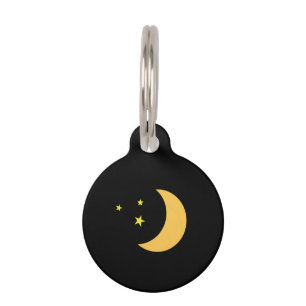 Placa Para Mascotas Conjunto de estrellas y lunas