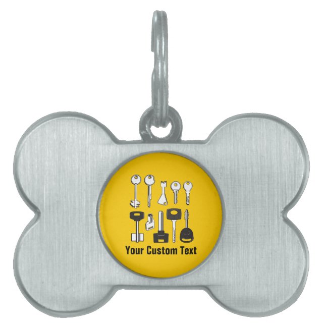Placa Para Mascotas Conjunto de teclas (Frente)