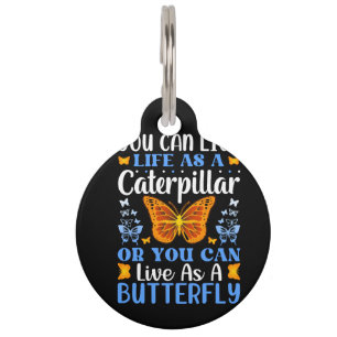 Placa Para Mascotas conjunto-diseño-mariposa