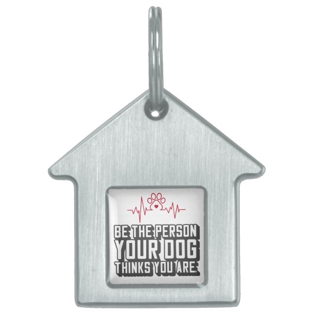 Placa Para Mascotas Conserve o cree su propio texto y diseño :-) (Frente)