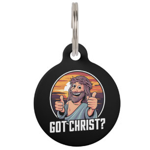 Placa Para Mascotas Consiguió a Buddy un Cristo Navidades Jesús Religi