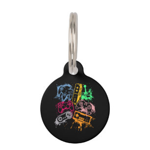 Placa Para Mascotas Consolas de videojuegos Controles Retro 80's 90's