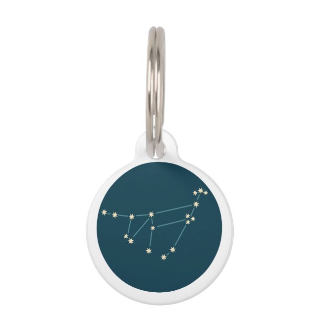 Placa Para Mascotas Constelación de Capricornio (Anverso)