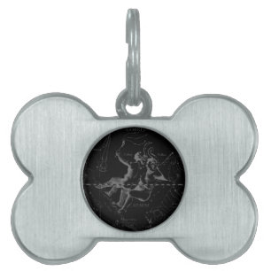 Placa Para Mascotas Constelación de Gemini Zodiac Hevelius 1690