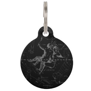 Placa Para Mascotas Constelación de los géminis por Hevelius 1690