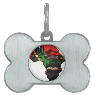 Placa Para Mascotas Continente africano