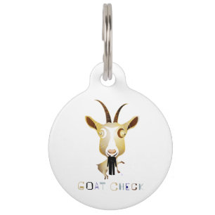 Placa Para Mascotas Control de la cabra - ilustracion de ZooDo