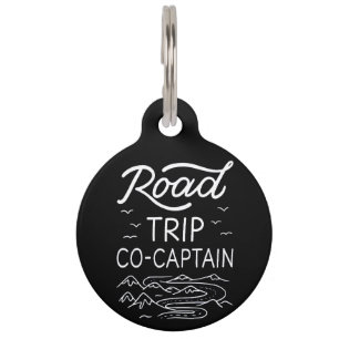 Placa Para Mascotas Copiloto de viaje por carretera I