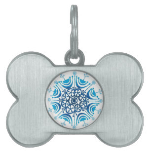 Placa Para Mascotas Copo de nieve -
