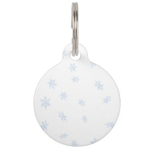 Placa Para Mascotas Copos de nieve