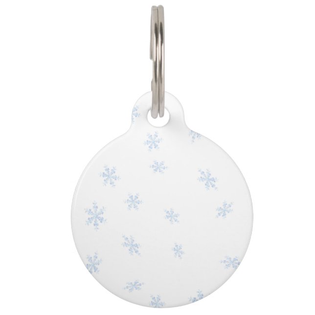 Placa Para Mascotas Copos de nieve (Anverso)