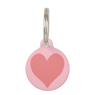 Placa Para Mascotas Coral rosa y claro