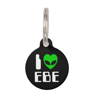 Placa Para Mascotas Corazón Alien EBE