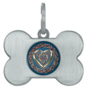 Placa Para Mascotas Corazón Celta
